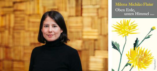 Milena Flasar mit Buch "Oben Erde, unten Himmel"
